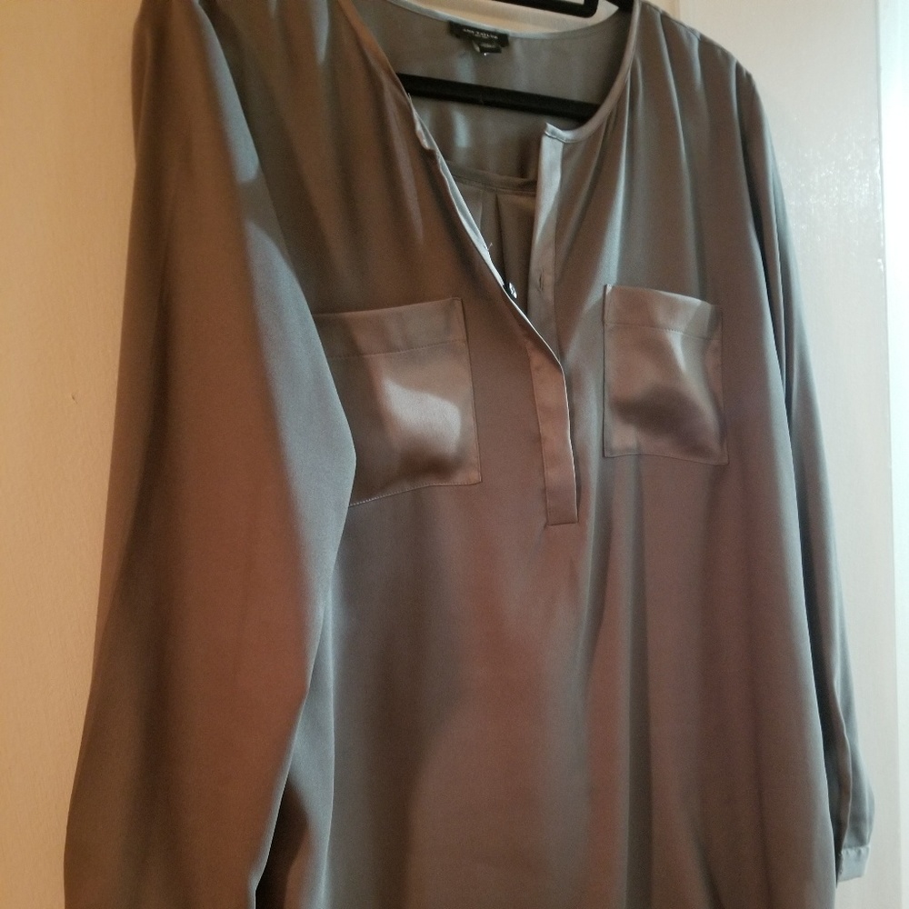 Slate Grey Ann Taylor Blouse